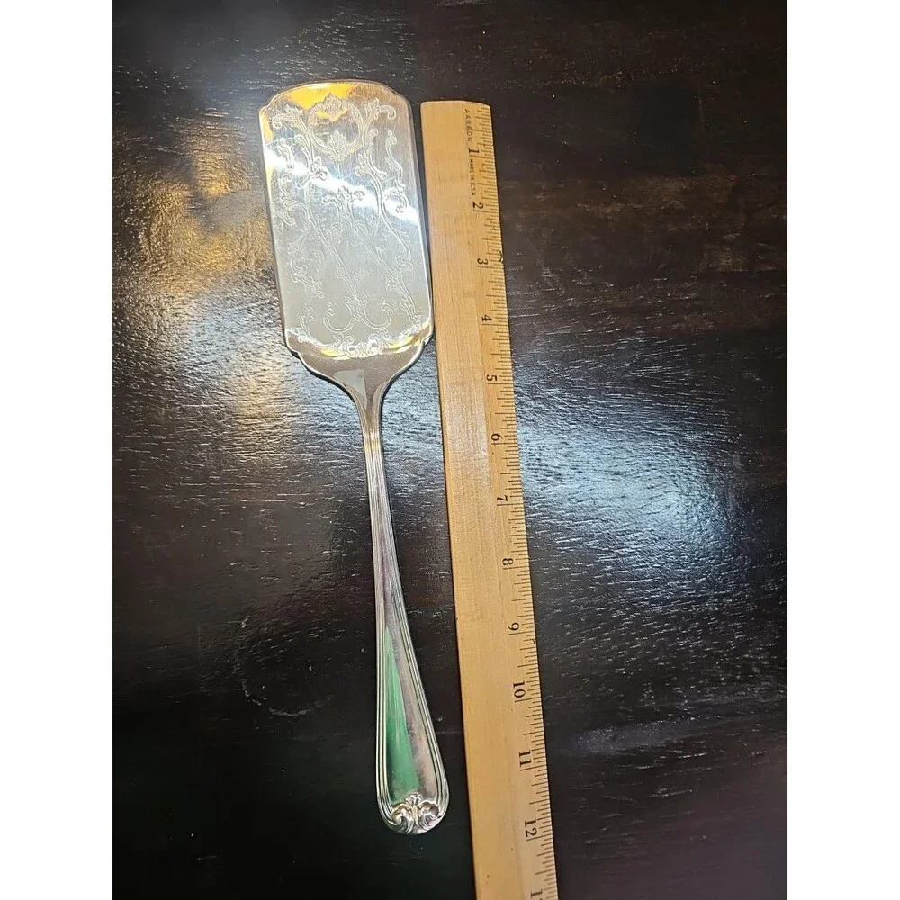 Gorham Heritage Cake Pie Server Silverplate Italy Ornate Engraved Vintage